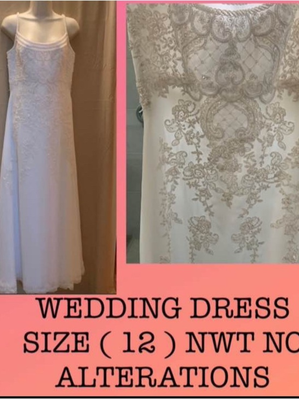 Classic White Lace Bridal Gown with Delicate Applique
